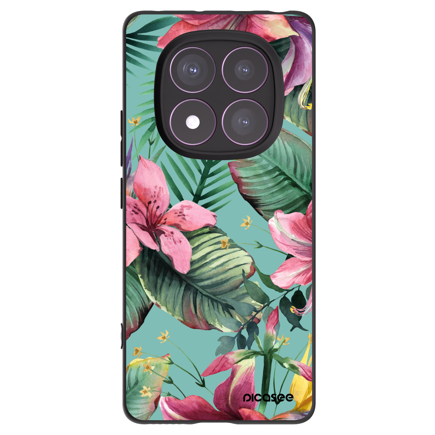 Picasee silikonowe czarne etui na Xiaomi Redmi Note 14 Pro 4G - Hawaii