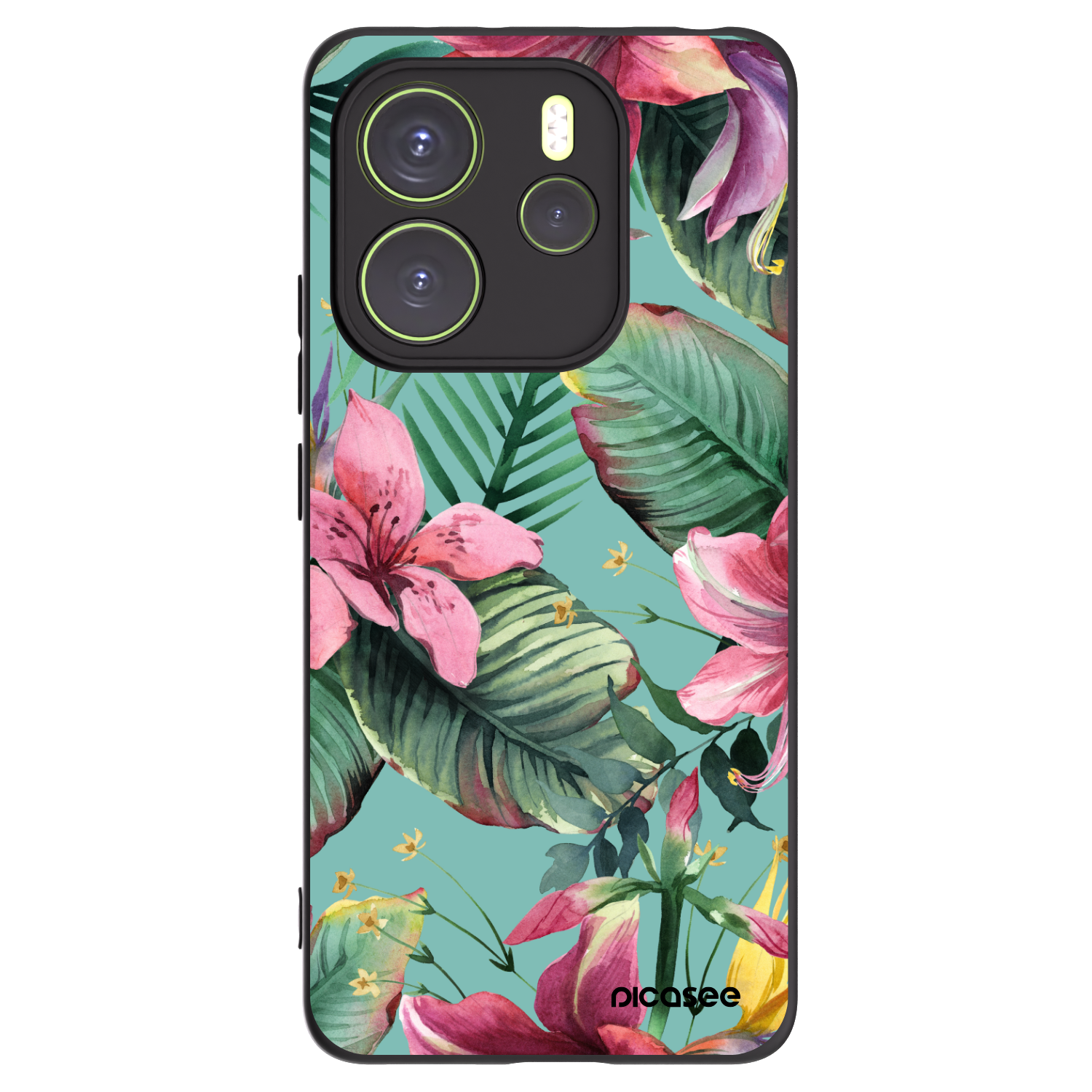 Picasee silikonowe czarne etui na Xiaomi Redmi Note 14 4G - Hawaii