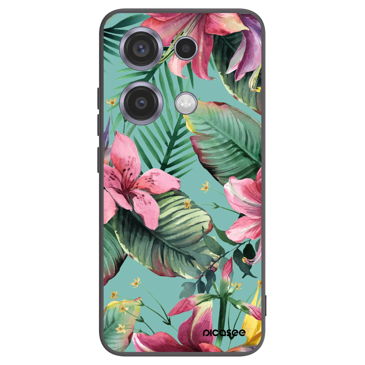 Picasee silikonowe czarne etui na Xiaomi Redmi Note 14S - Hawaii
