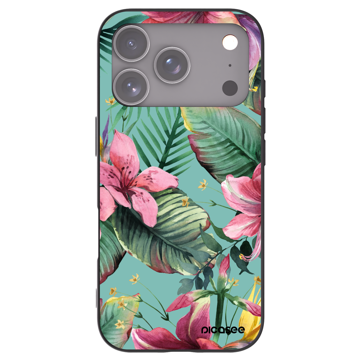 Picasee silikonowe czarne etui na Apple iPhone 17 Pro - Hawaii