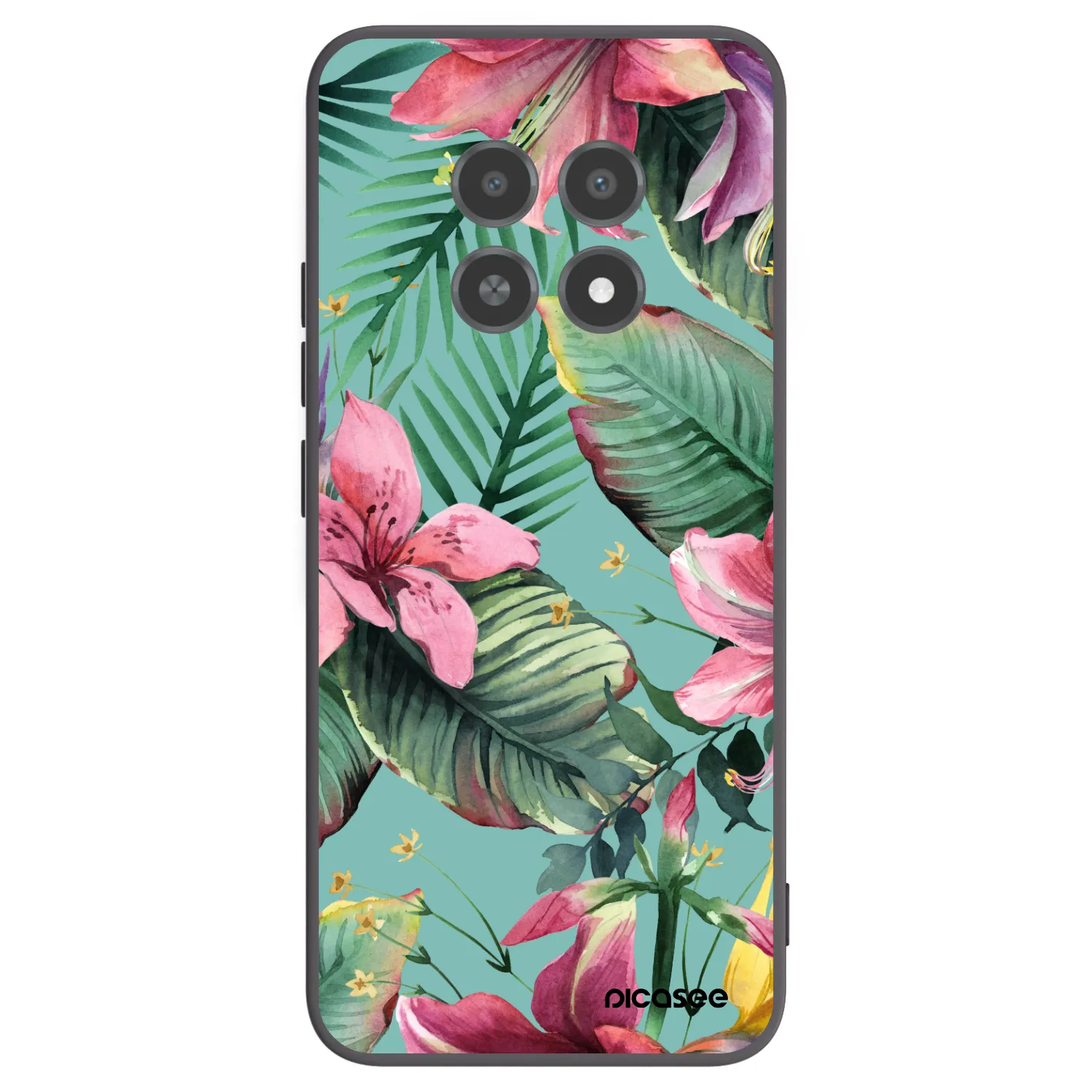 Picasee silikonowe czarne etui na Realme 12X - Hawaii