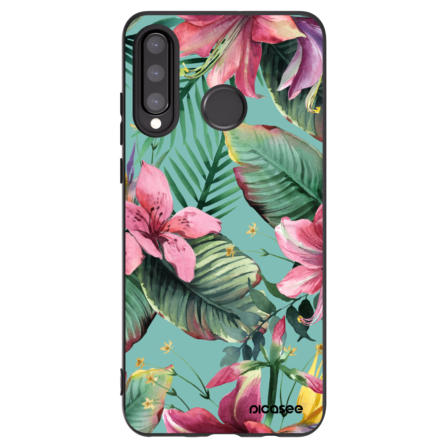 Picasee silikonowe czarne etui na Huawei P30 Lite - Hawaii