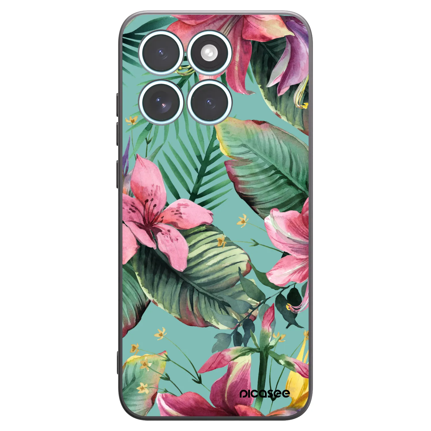 Picasee silikonowe czarne etui na Motorola Edge 70 Fusion - Hawaii