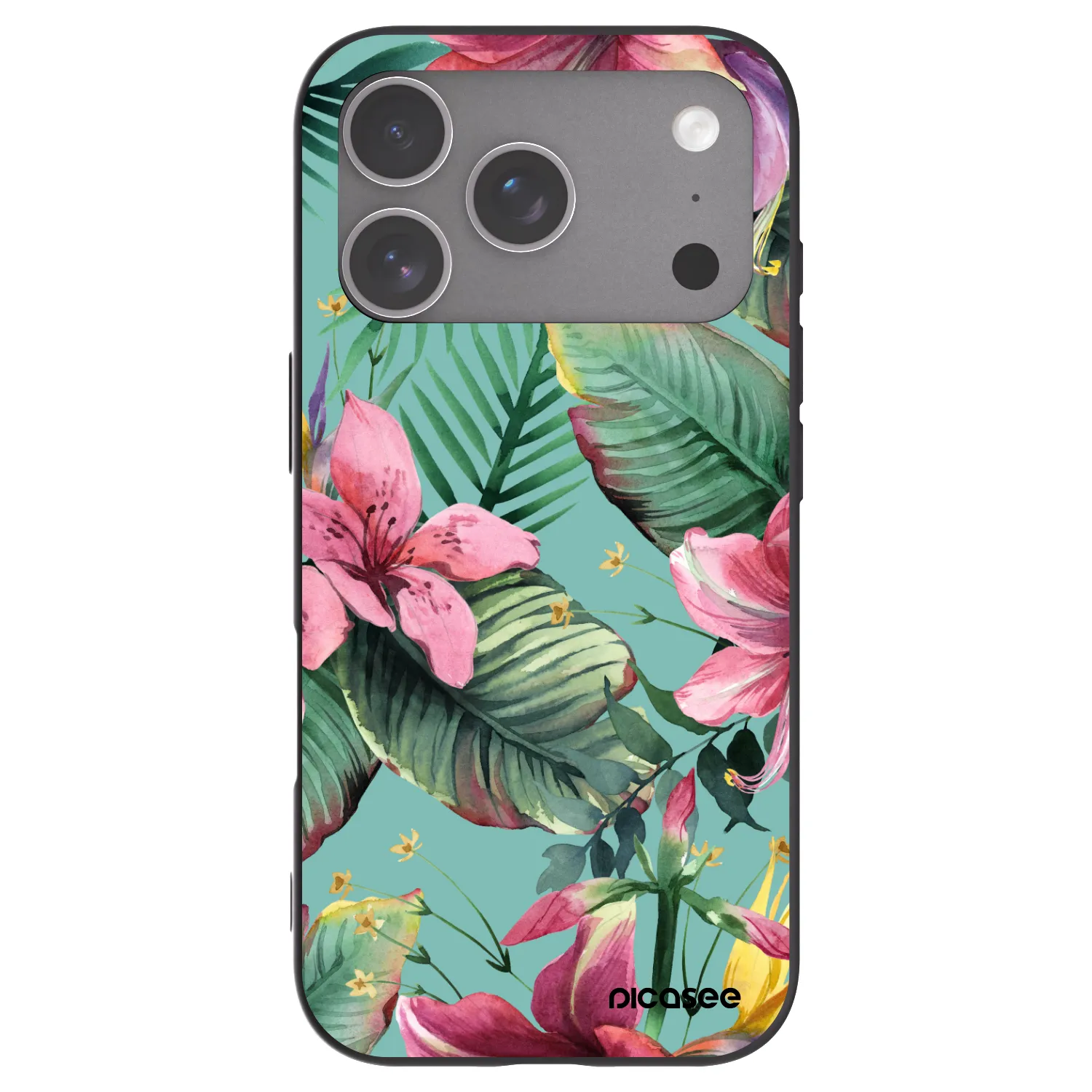 Picasee silikonowe czarne etui na Apple iPhone 18 Pro - Hawaii