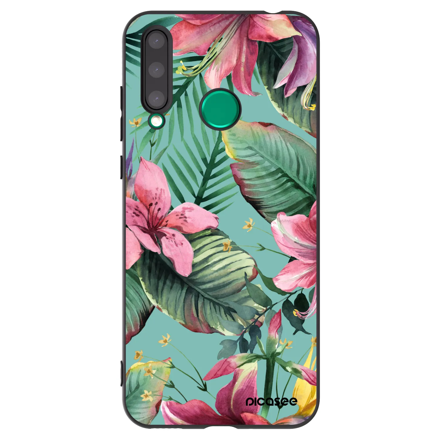 Picasee silikonowe czarne etui na Honor 20 Lite - Hawaii