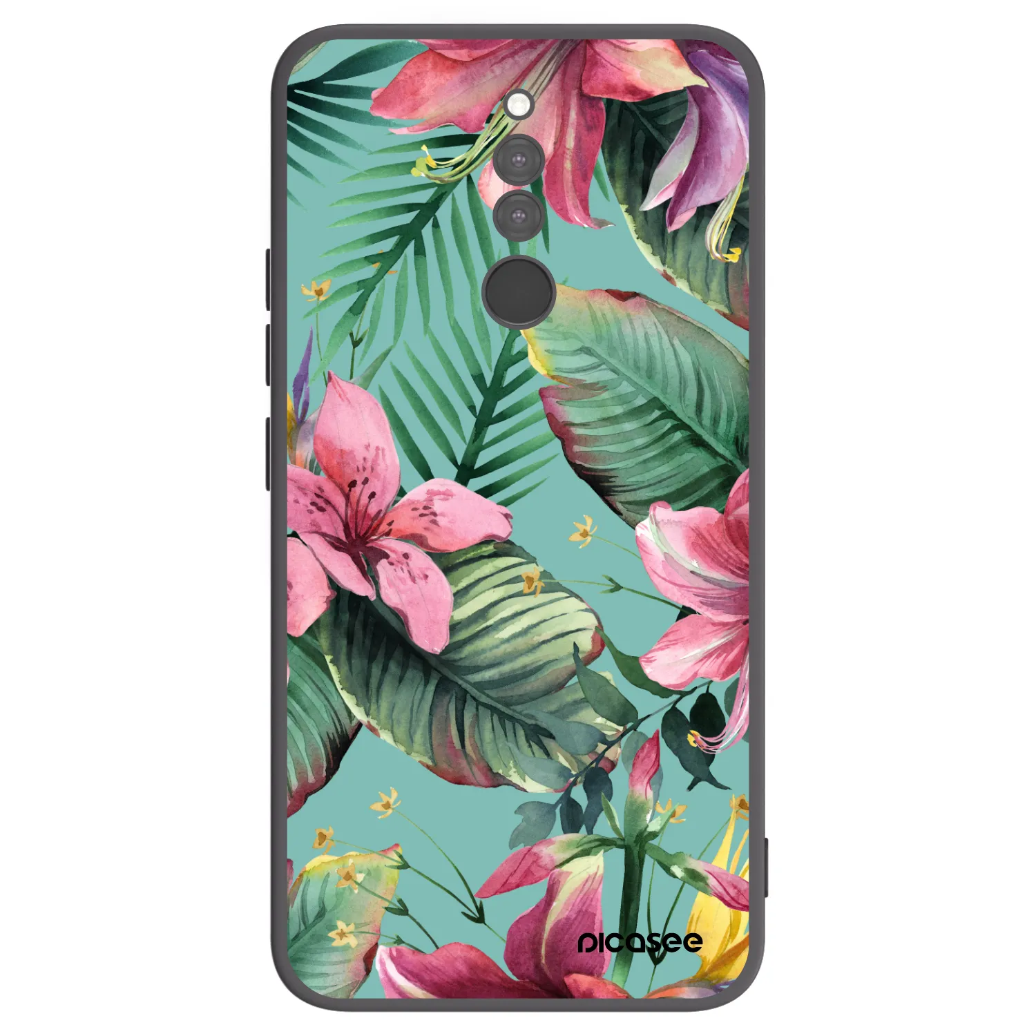 Picasee silikonowe czarne etui na Xiaomi Redmi 8 - Hawaii