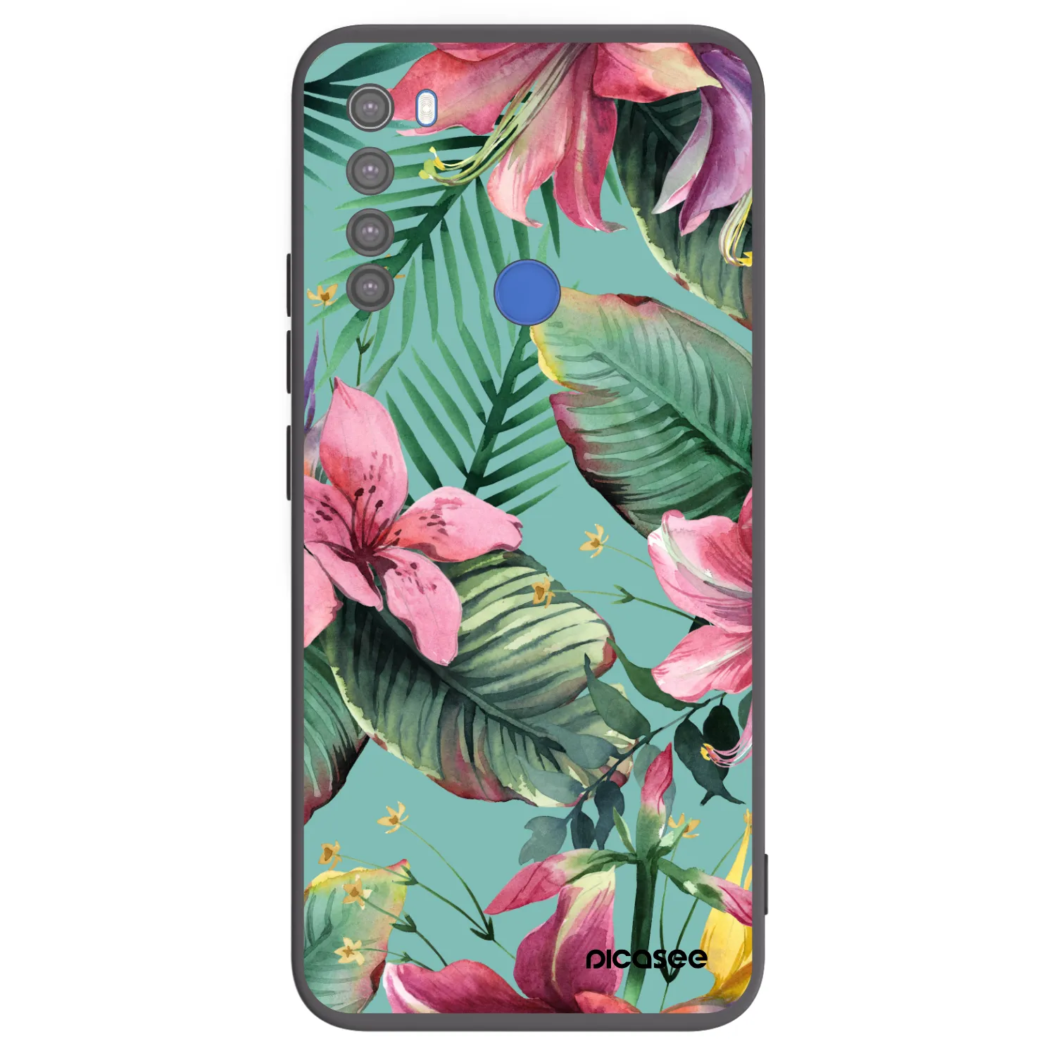 Picasee silikonowe czarne etui na Xiaomi Redmi Note 8T - Hawaii
