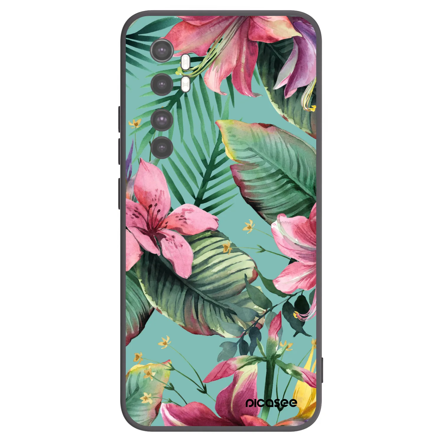 Picasee silikonowe czarne etui na Xiaomi Mi Note 10 Lite - Hawaii