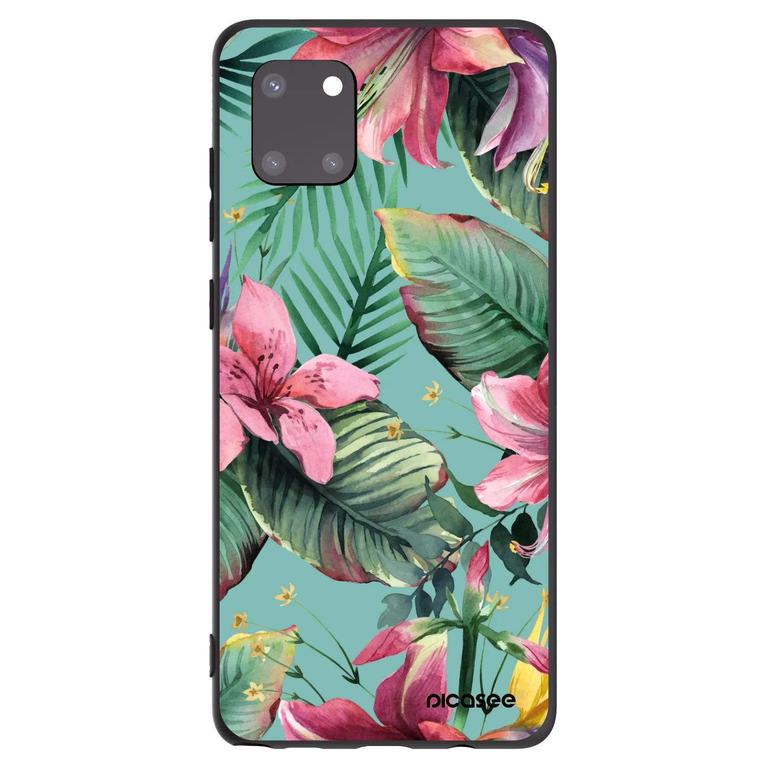 Picasee silikonowe czarne etui na Samsung Galaxy Note 10 Lite N770F - Hawaii