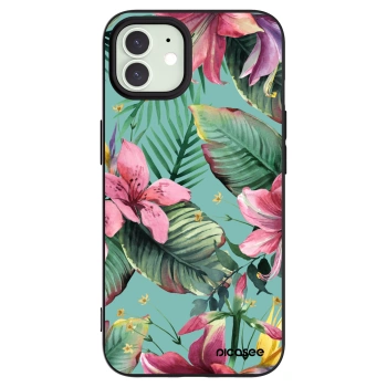 Picasee silikonowe czarne etui na Apple iPhone 12 - Hawaii