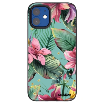 Picasee silikonowe czarne etui na Apple iPhone 12 mini - Hawaii