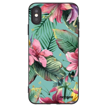 Picasee silikonowe czarne etui na Apple iPhone XS Max - Hawaii