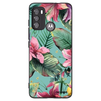 Picasee silikonowe czarne etui na Motorola Moto G60 - Hawaii
