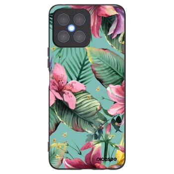 Picasee silikonowe czarne etui na Honor X8 4G - Hawaii