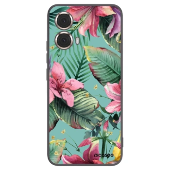 Picasee silikonowe czarne etui na Motorola Moto G85 - Hawaii