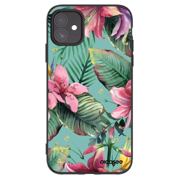 Picasee silikonowe czarne etui na Apple iPhone 11 - Hawaii