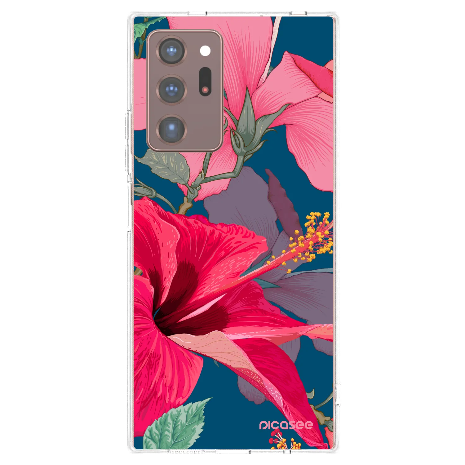 Picasee silikonowe przeźroczyste etui na Samsung Galaxy Note 20 Ultra - Hibiscus