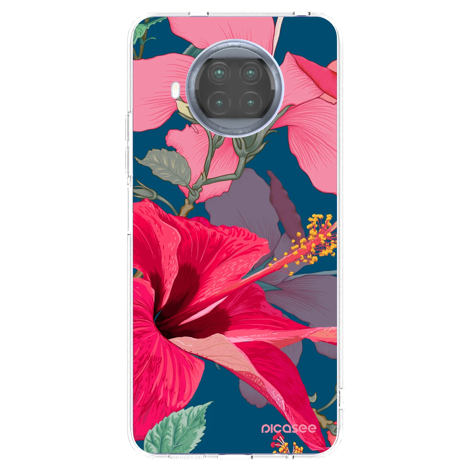 Picasee silikonowe przeźroczyste etui na Xiaomi Mi 10T Lite - Hibiscus