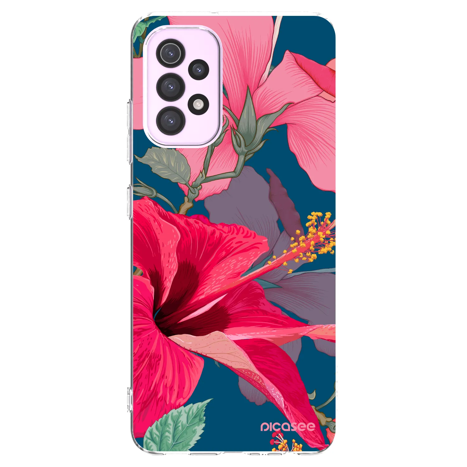 Picasee silikonowe przeźroczyste etui na Samsung Galaxy A32 5G A326B - Hibiscus
