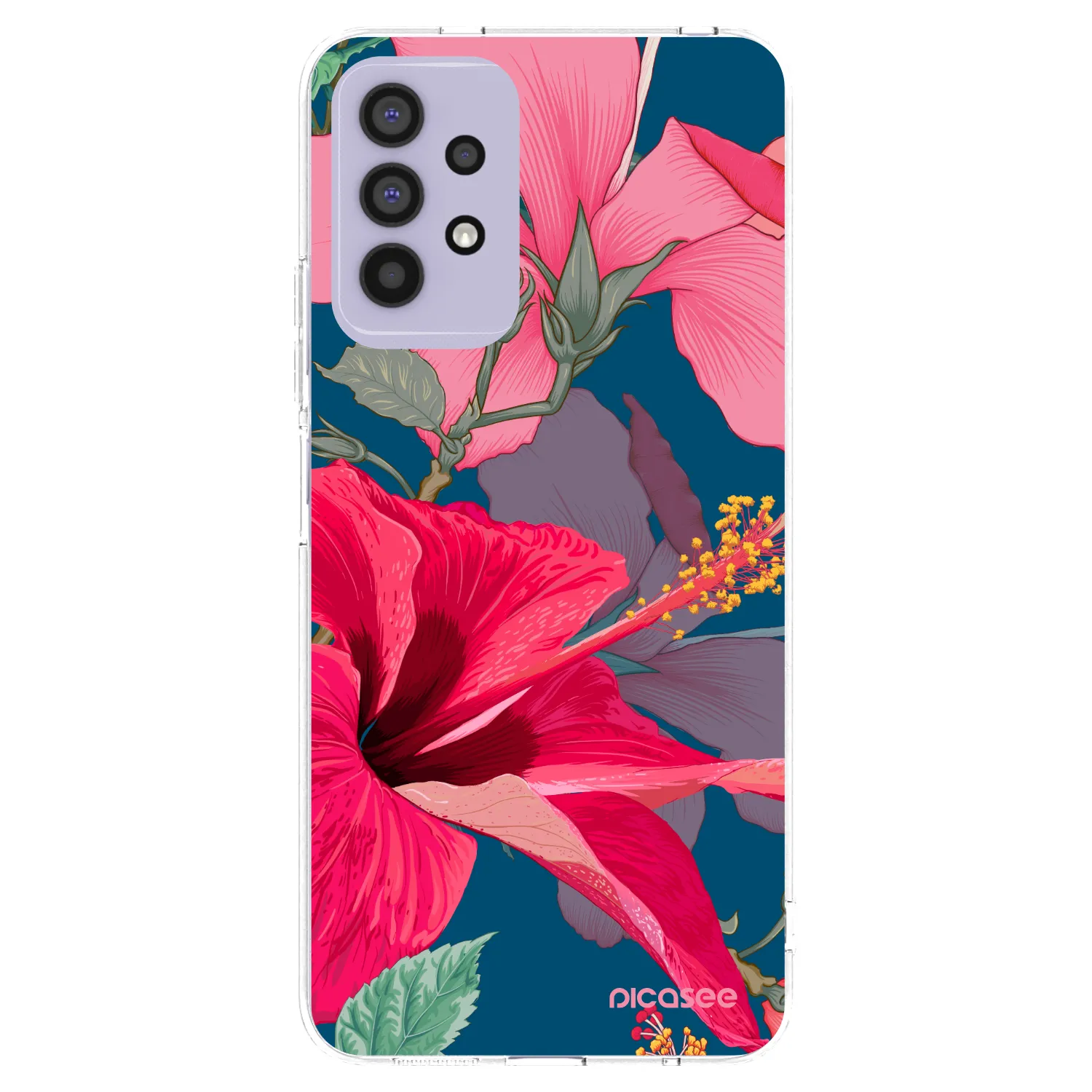 Picasee silikonowe przeźroczyste etui na Samsung Galaxy A32 4G SM-A325F - Hibiscus
