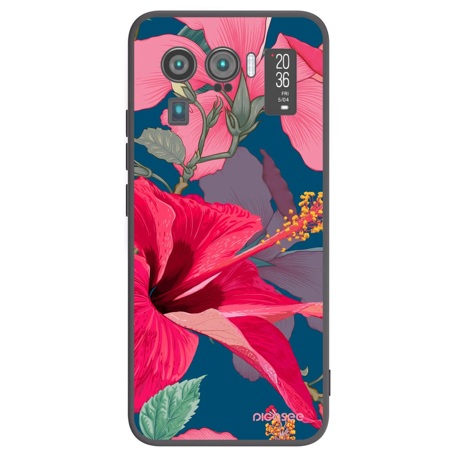 Picasee silikonowe czarne etui na Xiaomi Mi 11 Ultra - Hibiscus