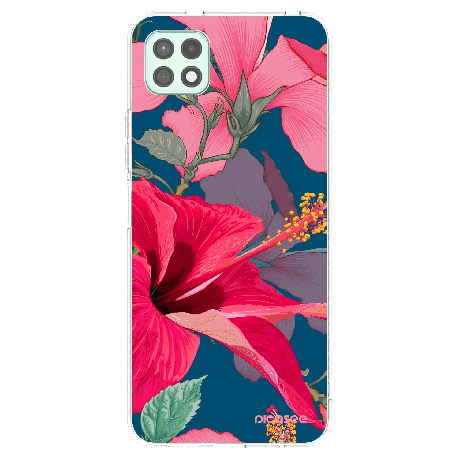 Picasee silikonowe przeźroczyste etui na Samsung Galaxy A22 A226B 5G - Hibiscus