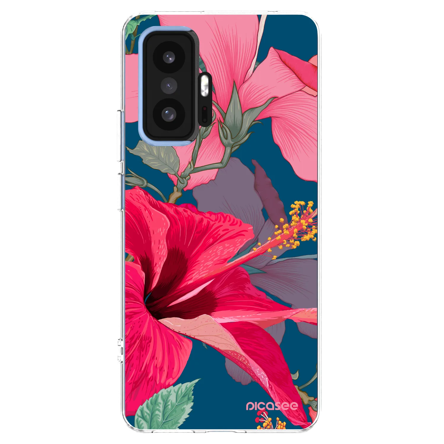 Picasee silikonowe przeźroczyste etui na Xiaomi 11T - Hibiscus