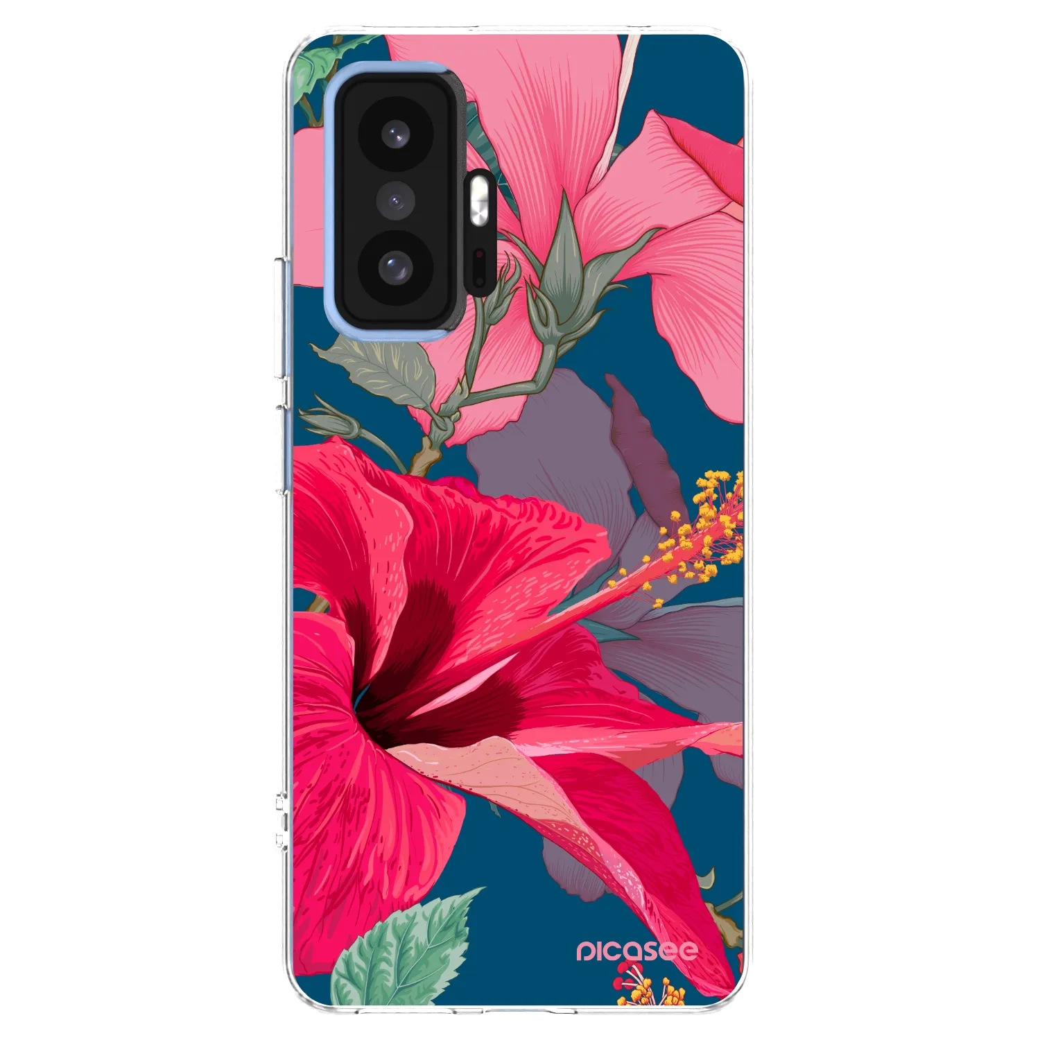 Picasee silikonowe przeźroczyste etui na Xiaomi 11T Pro - Hibiscus