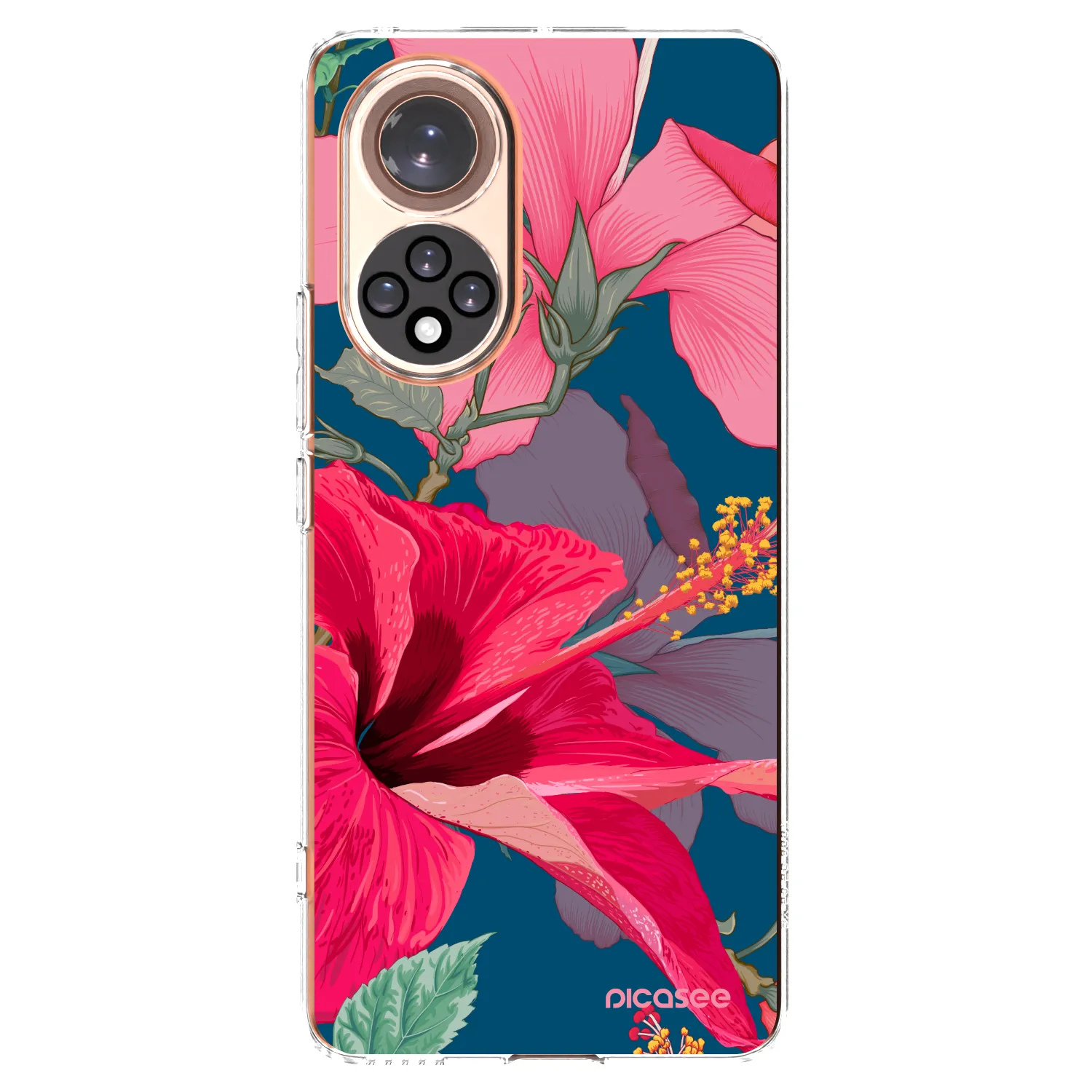 Picasee silikonowe przeźroczyste etui na Honor 50 5G - Hibiscus