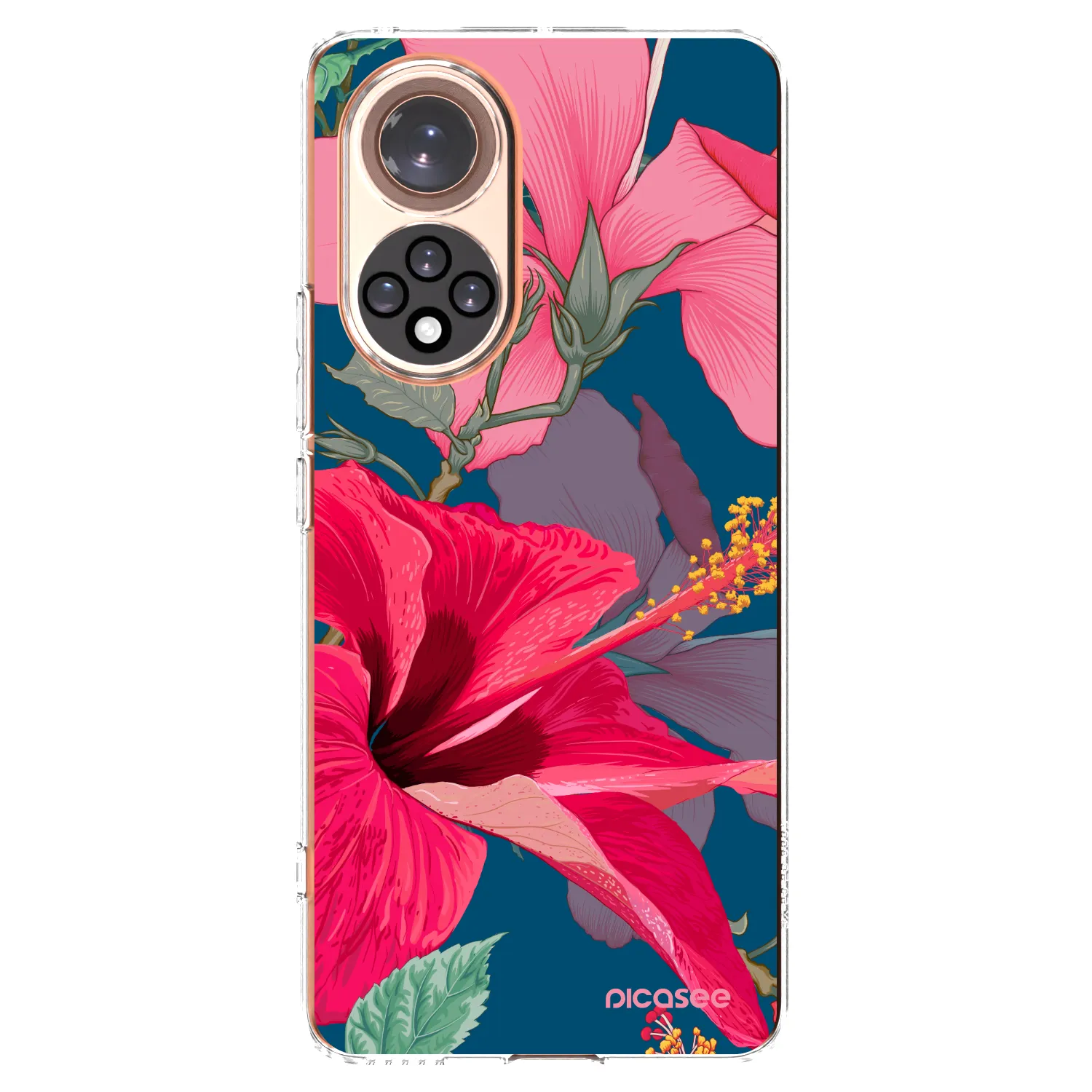Picasee silikonowe przeźroczyste etui na Huawei Nova 9 - Hibiscus