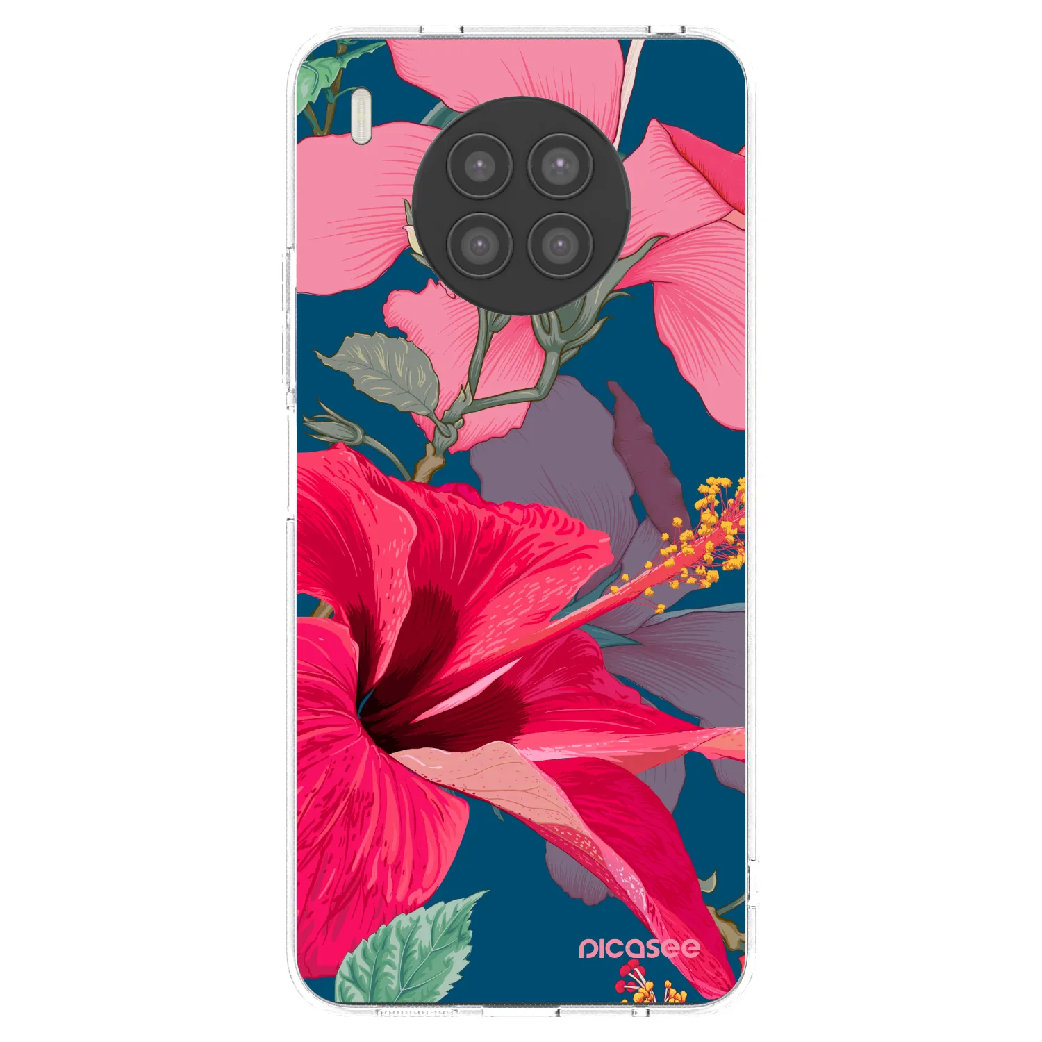 Picasee silikonowe przeźroczyste etui na Huawei Nova 8i - Hibiscus