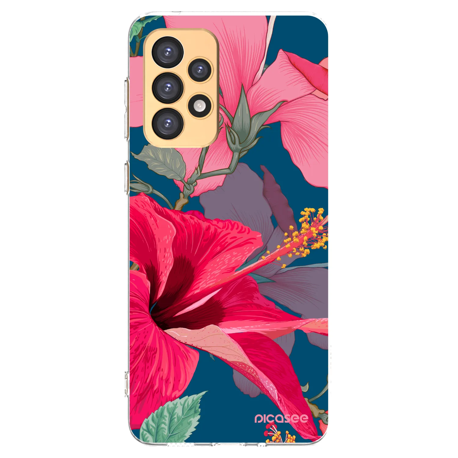 Picasee silikonowe przeźroczyste etui na Samsung Galaxy A33 5G A336 - Hibiscus