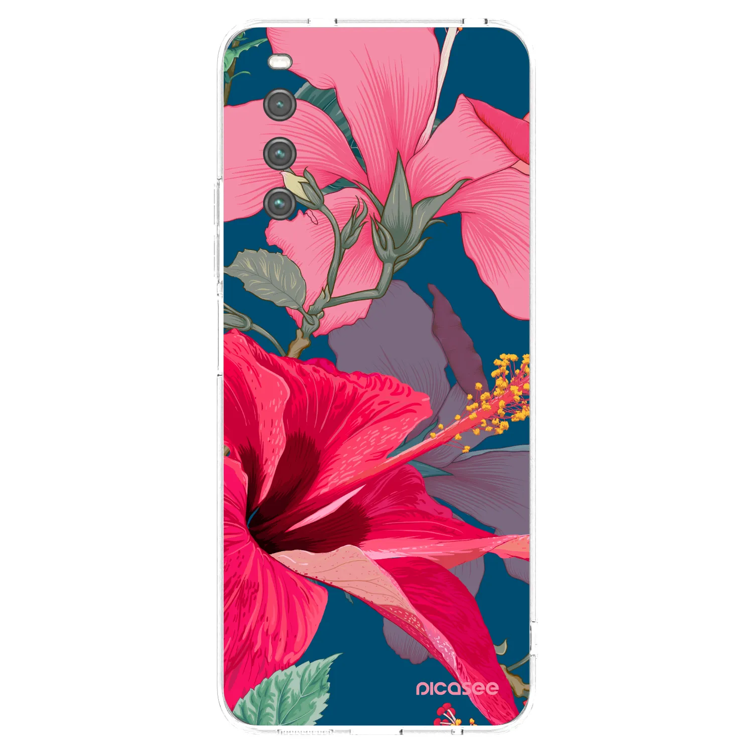 Picasee silikonowe przeźroczyste etui na Sony Xperia 10 IV 5G - Hibiscus