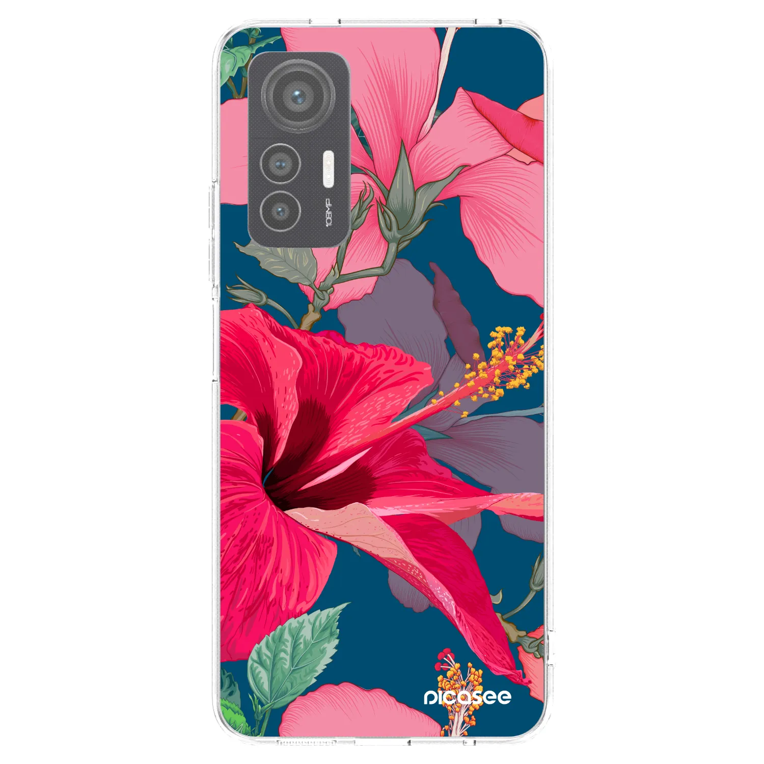 Picasee silikonowe przeźroczyste etui na Xiaomi 12 Lite - Hibiscus