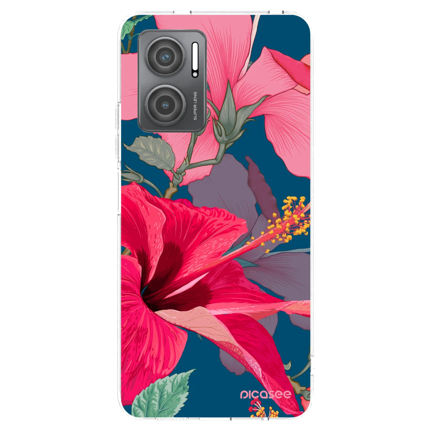 Picasee silikonowe przeźroczyste etui na Xiaomi Redmi 10 5G - Hibiscus
