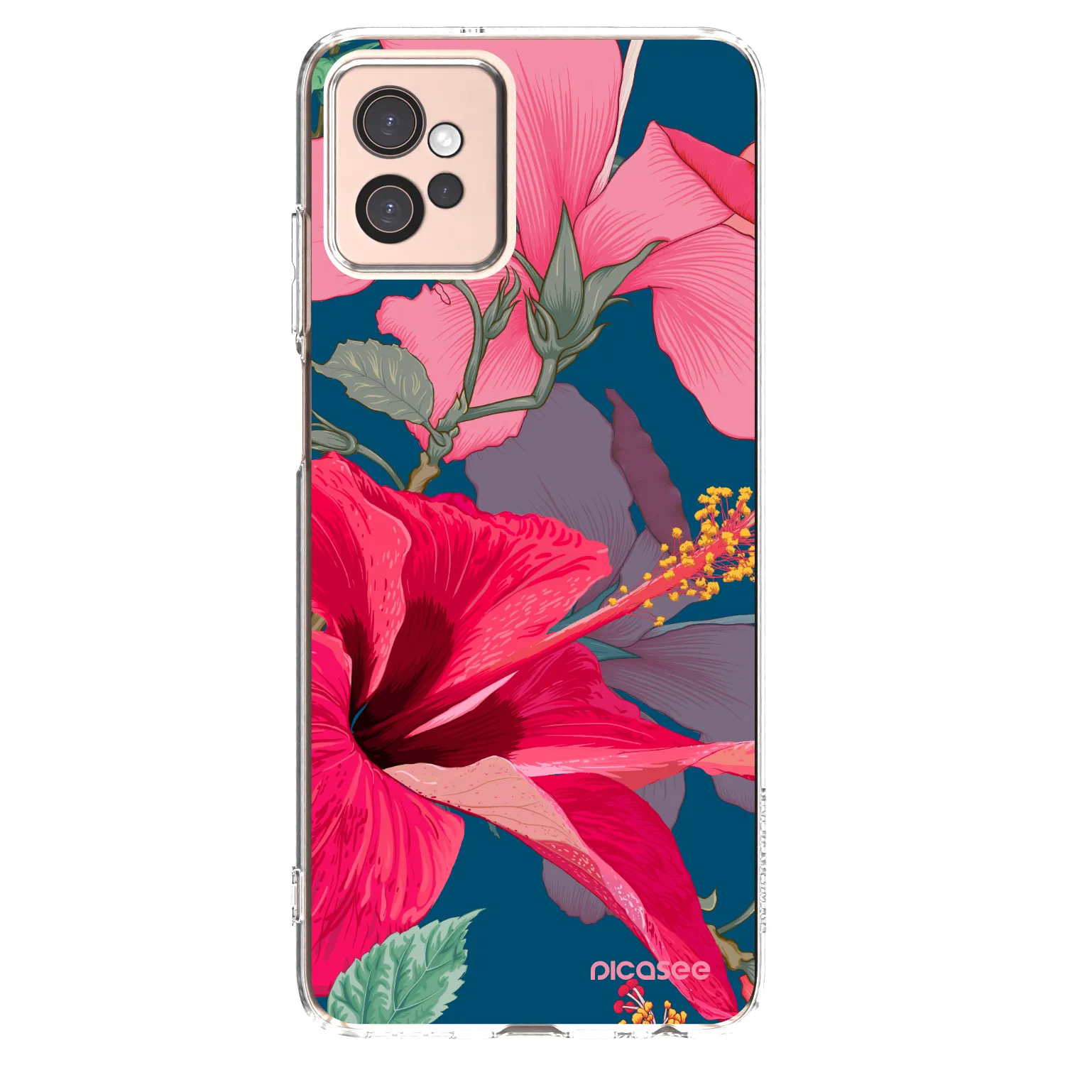 Picasee silikonowe przeźroczyste etui na Motorola Moto G32 - Hibiscus