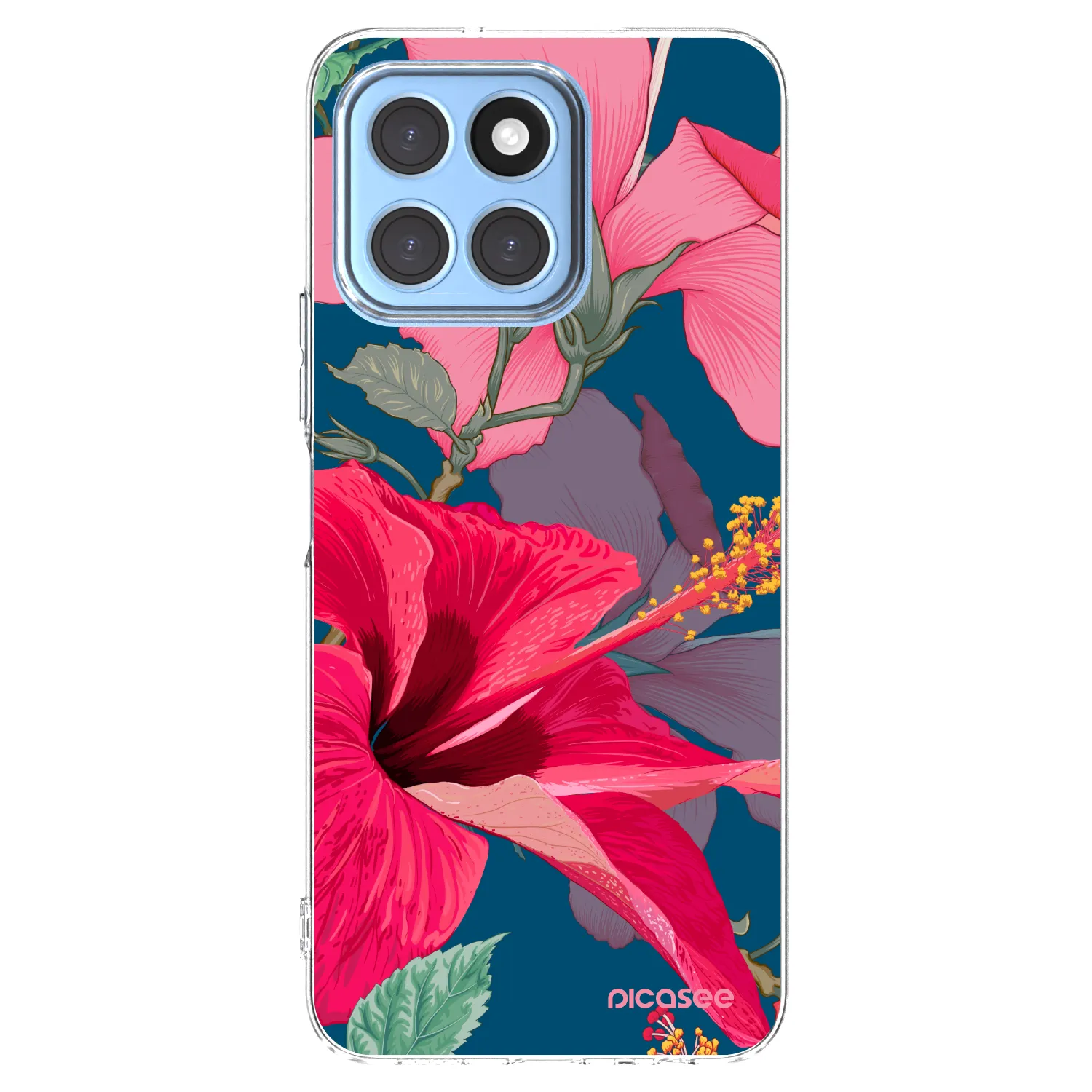 Picasee silikonowe przeźroczyste etui na Honor X6 - Hibiscus