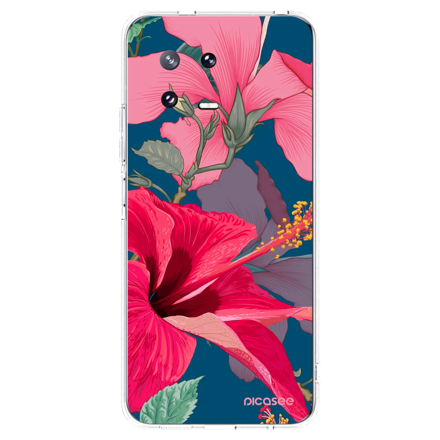 Picasee silikonowe przeźroczyste etui na Xiaomi 13 Pro - Hibiscus