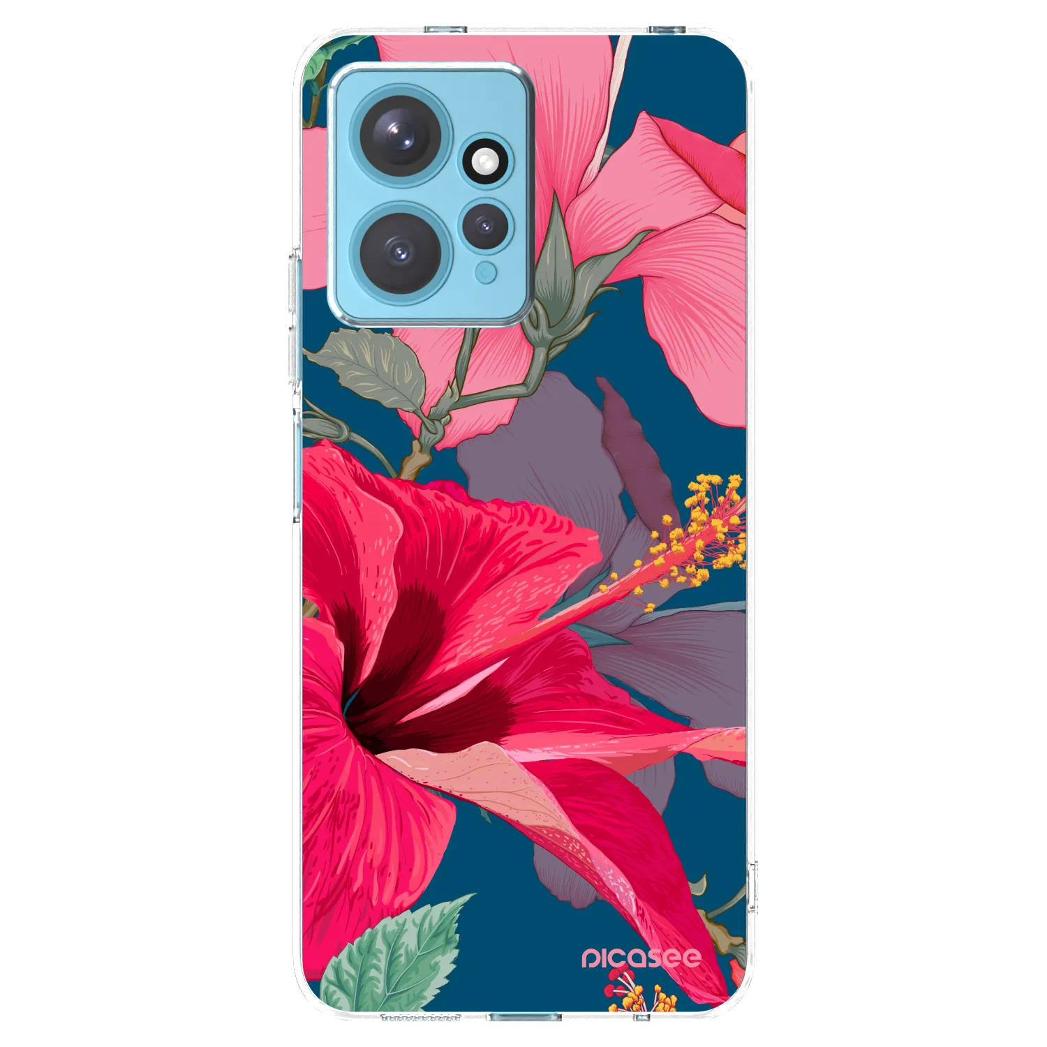 Picasee silikonowe przeźroczyste etui na Xiaomi Redmi Note 12 4G - Hibiscus