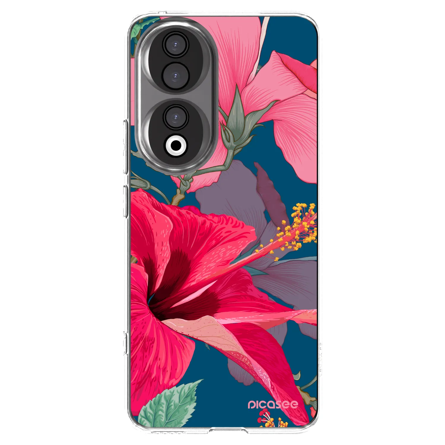 Picasee silikonowe przeźroczyste etui na Honor 90 5G - Hibiscus