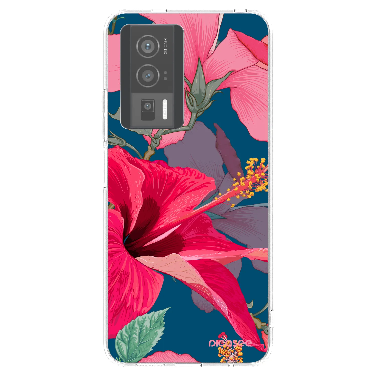 Picasee silikonowe przeźroczyste etui na Xiaomi Poco F5 Pro 5G - Hibiscus