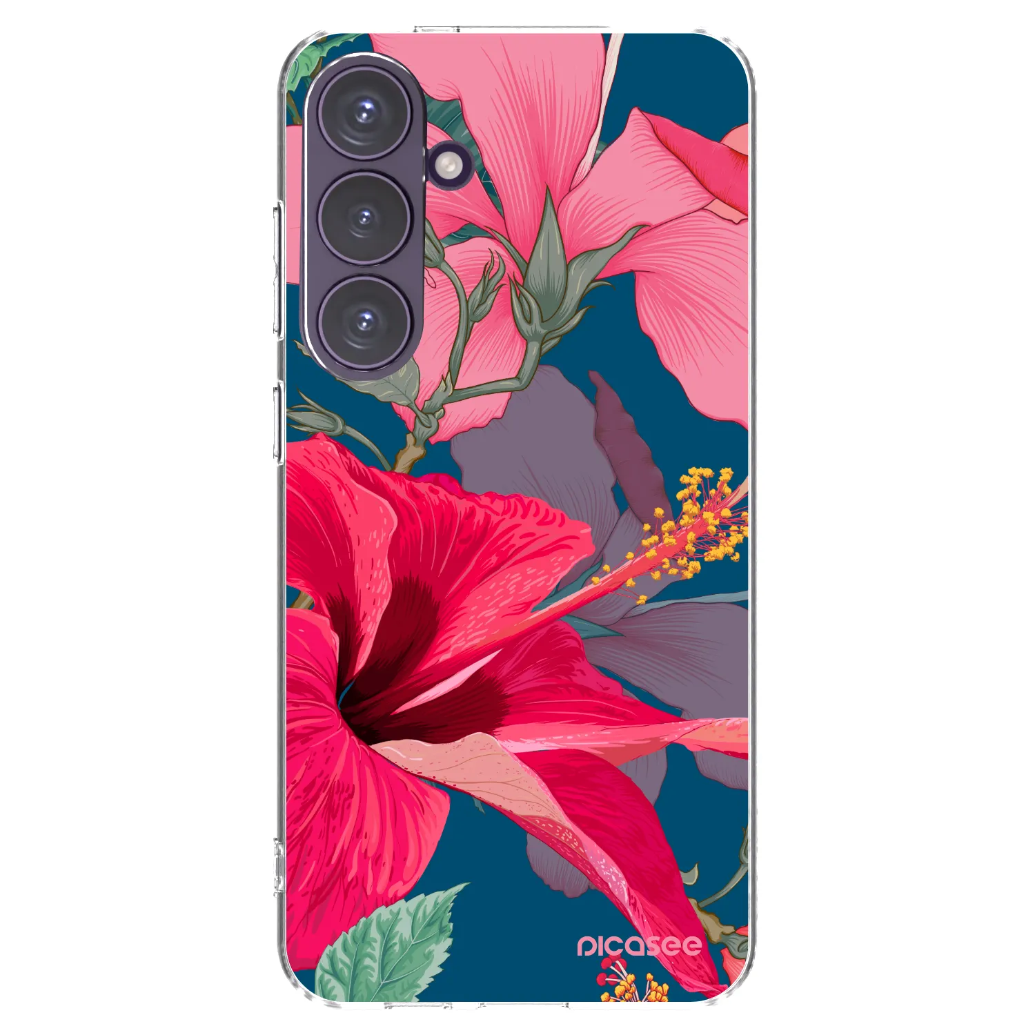 Picasee silikonowe przeźroczyste etui na Samsung Galaxy S24+ S926B 5G - Hibiscus
