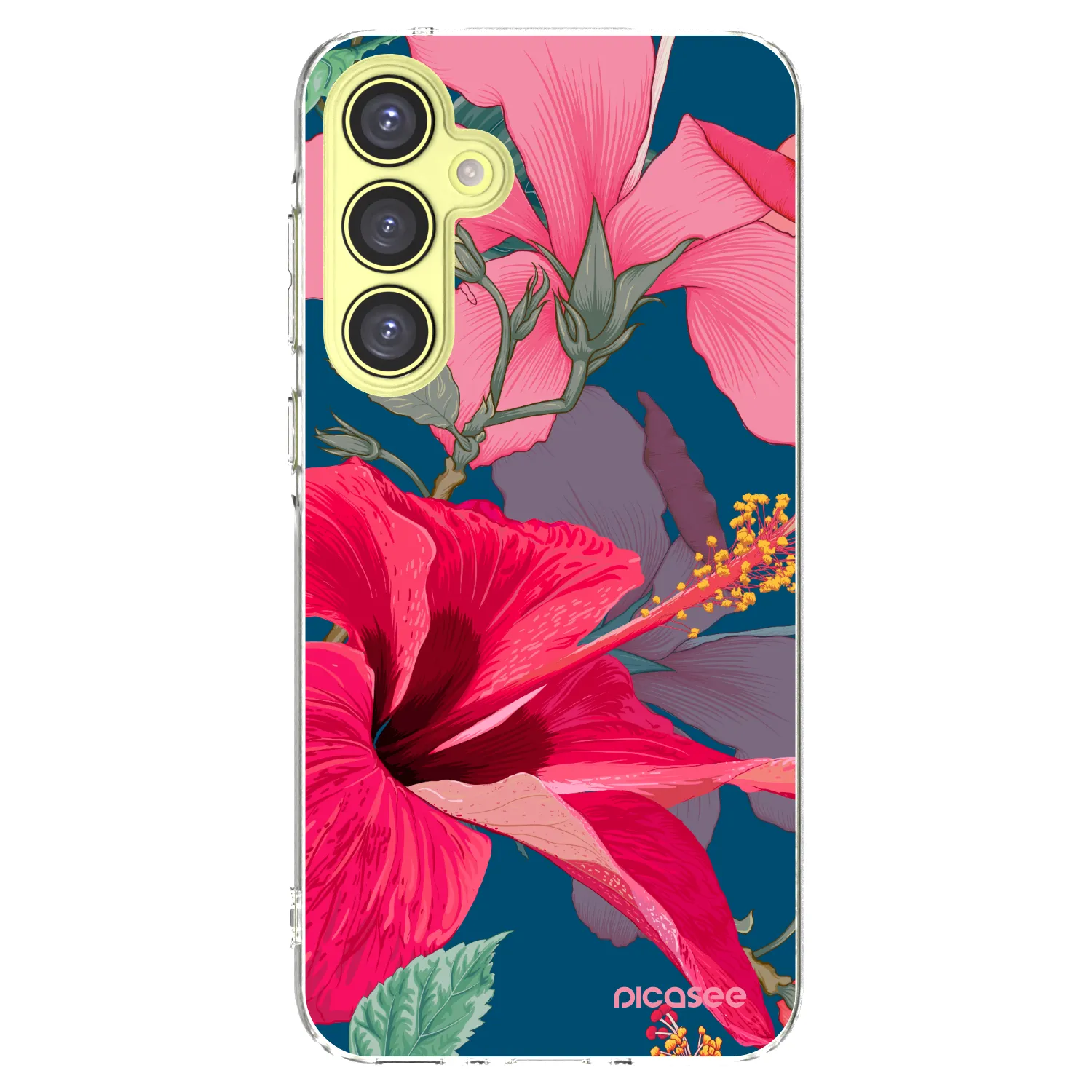 Picasee silikonowe przeźroczyste etui na Samsung Galaxy A35 5G A356B - Hibiscus