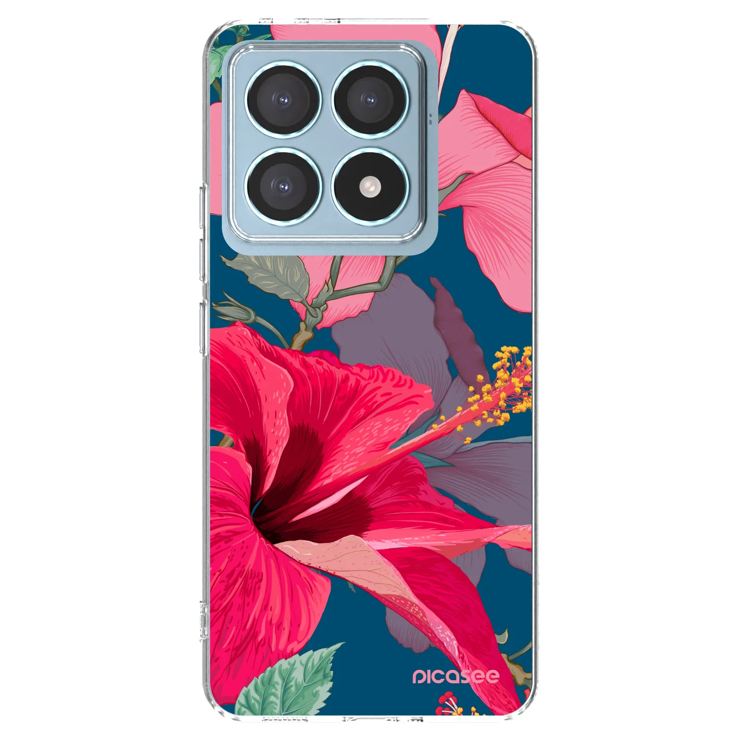 Picasee silikonowe przeźroczyste etui na Xiaomi 14T Pro - Hibiscus