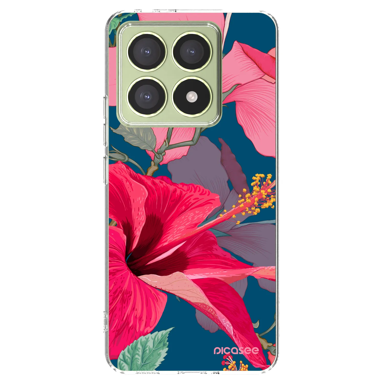 Picasee silikonowe przeźroczyste etui na Xiaomi 14T - Hibiscus