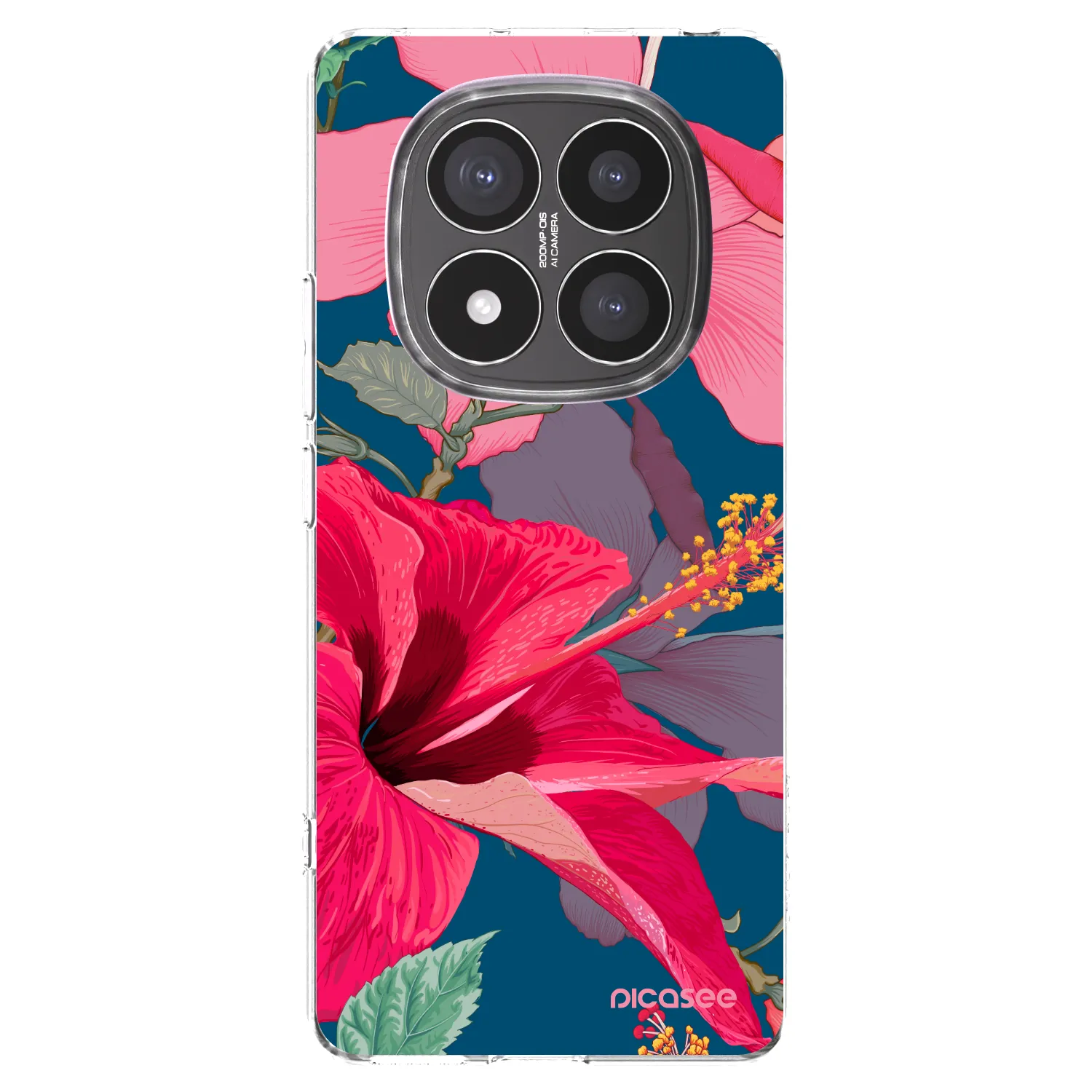 Picasee silikonowe przeźroczyste etui na Xiaomi Redmi Note 14 Pro+ 5G - Hibiscus