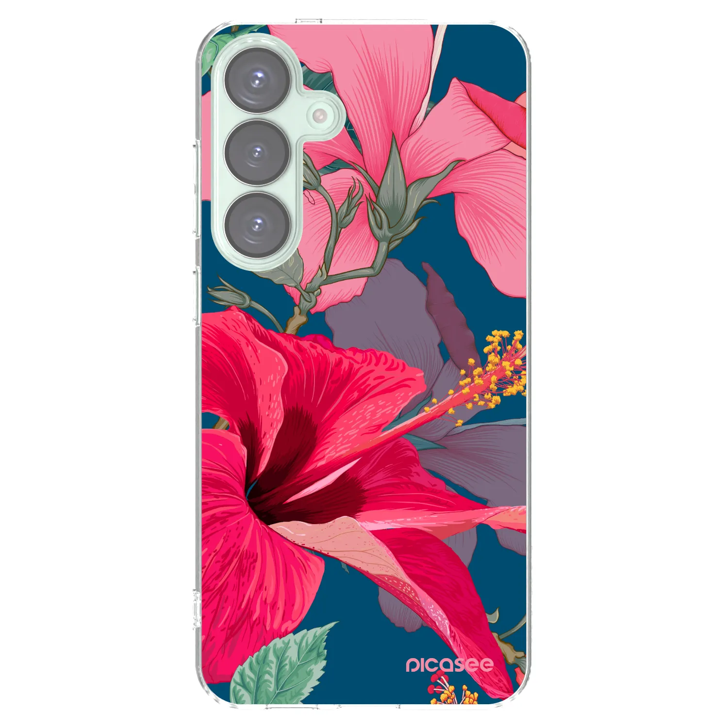Picasee silikonowe przeźroczyste etui na Samsung Galaxy S25+ 5G - Hibiscus