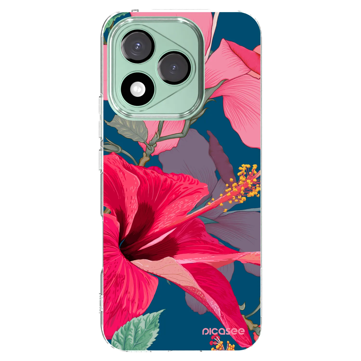Picasee silikonowe przeźroczyste etui na Honor 400 Lite 5G - Hibiscus