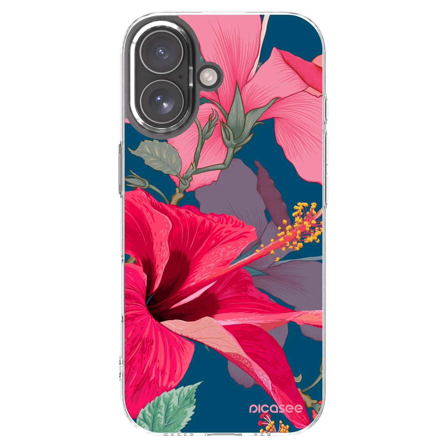 Picasee silikonowe przeźroczyste etui na Apple iPhone 17 - Hibiscus