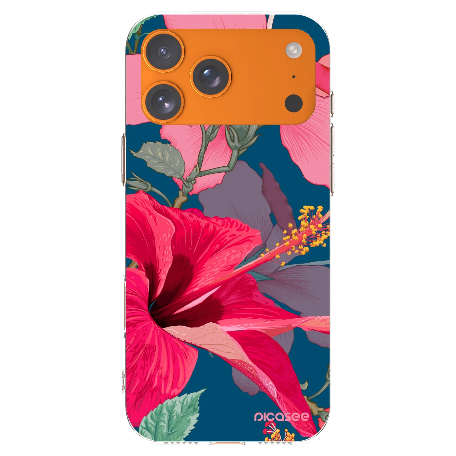 Picasee silikonowe przeźroczyste etui na Apple iPhone 17 Pro Max - Hibiscus